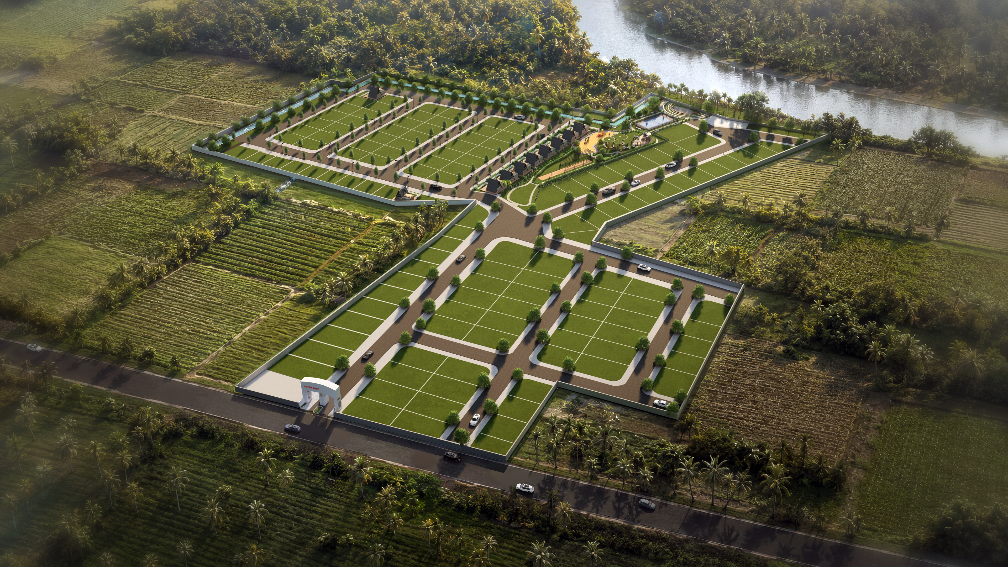Aerial view of Raja Prime Garden